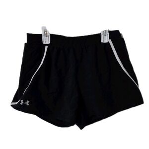 Under Armour Athletic Gym Workout Running Shorts, Black, Medium